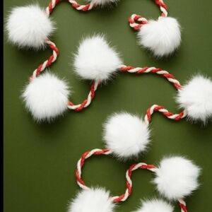 Anthropologie Candy Cane Garland NWT